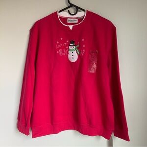 NWT Speculation Red Sweatshirt Snowman
